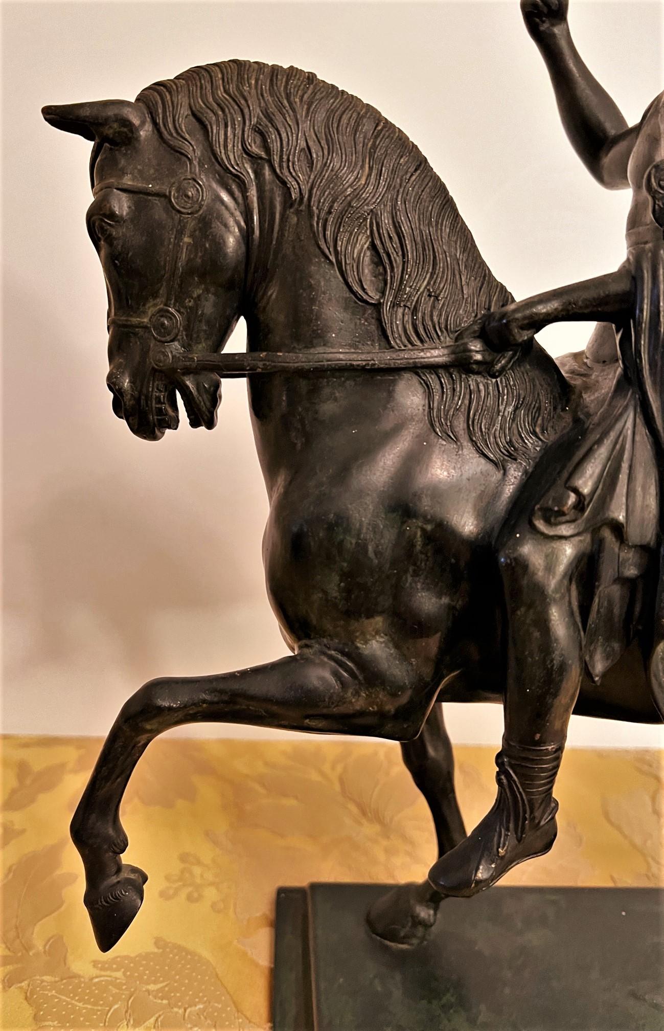 Italian Grand Tour Equestrian Bronze. Italy, Circa:1820