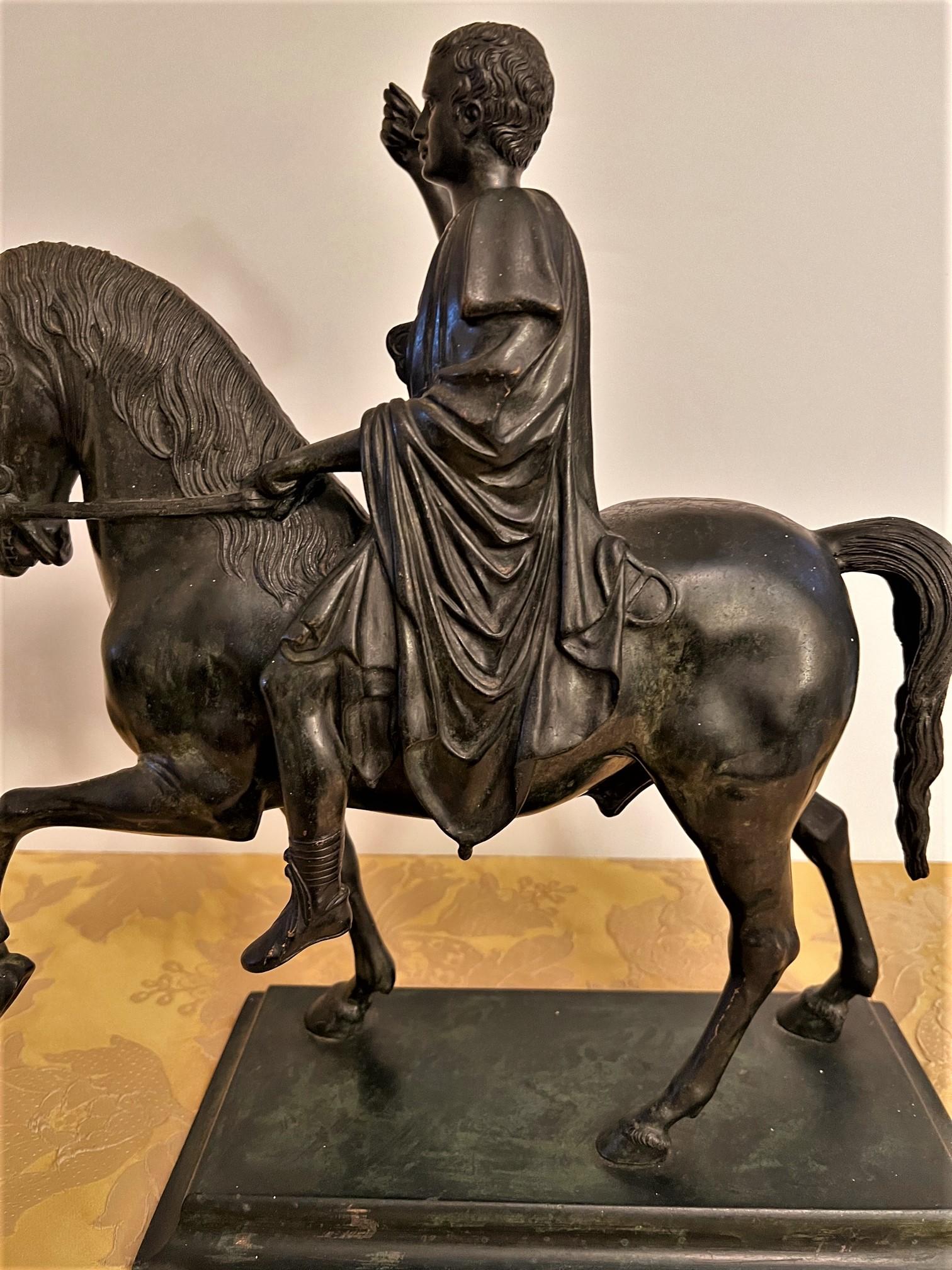 Cast Grand Tour Equestrian Bronze. Italy, Circa:1820