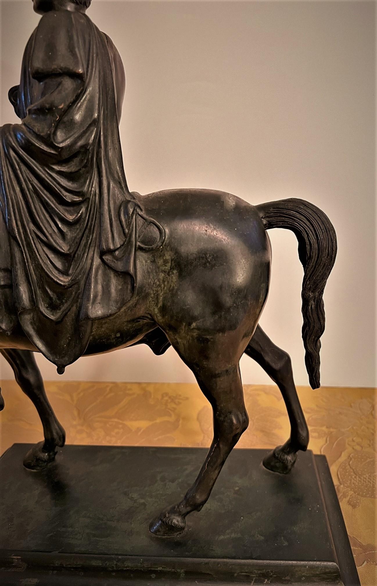 Grand Tour Equestrian Bronze. Italy, Circa:1820 In Good Condition In Alexandria, VA