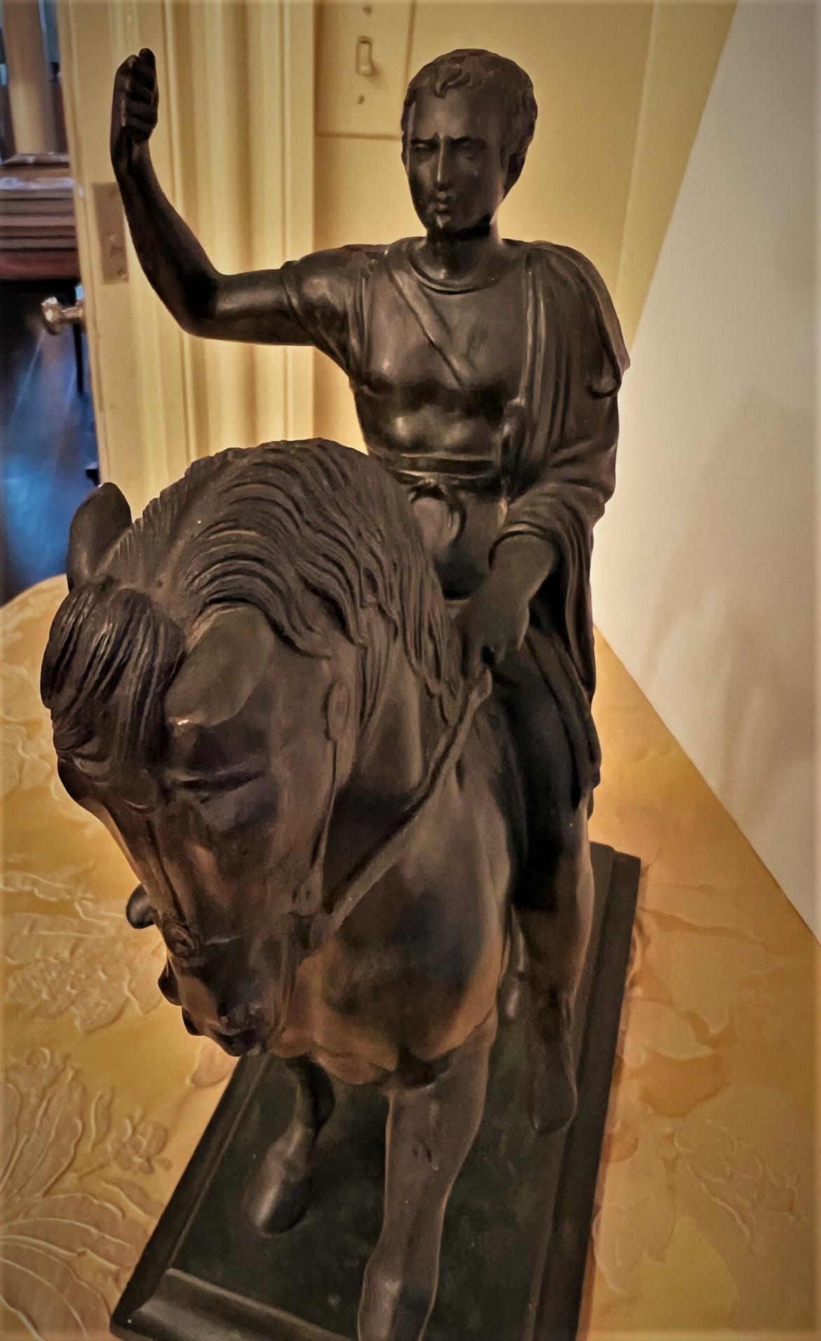 19th Century Grand Tour Equestrian Bronze. Italy, Circa:1820 For Sale