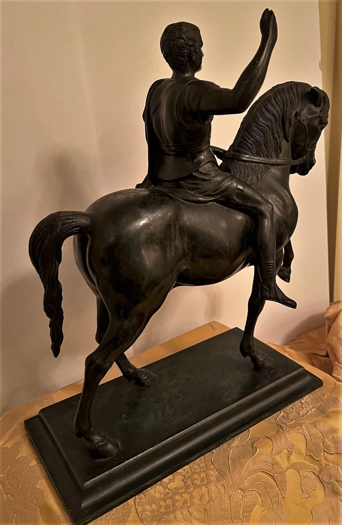 Grand Tour Equestrian Bronze. Italie, Circa:1820 2