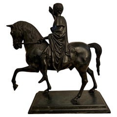 Grand Tour Reiter Bronze. Italien, um:1820