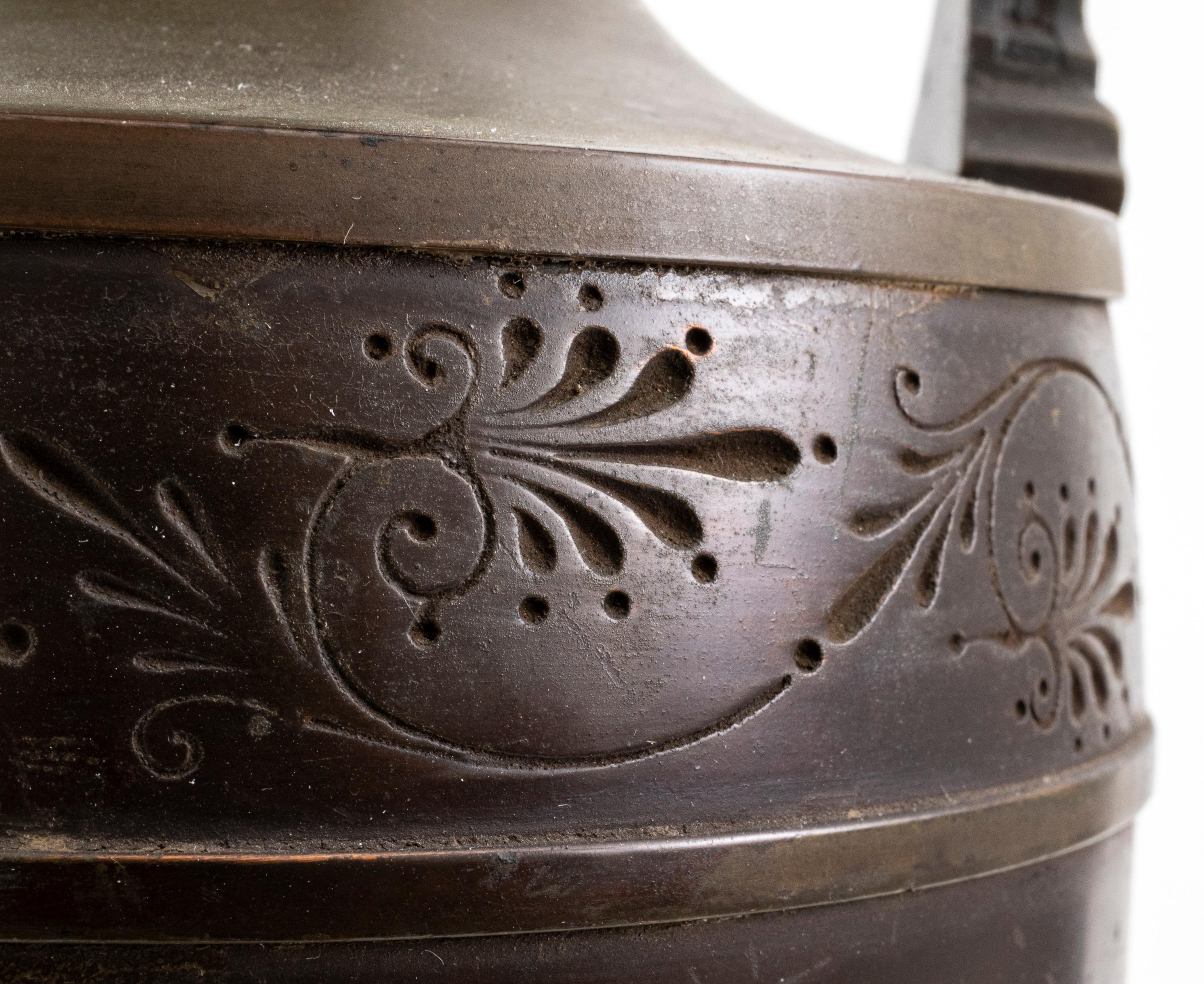 Grand Tour Etruscan Revival Bronze Amphora Form Lamps 2
