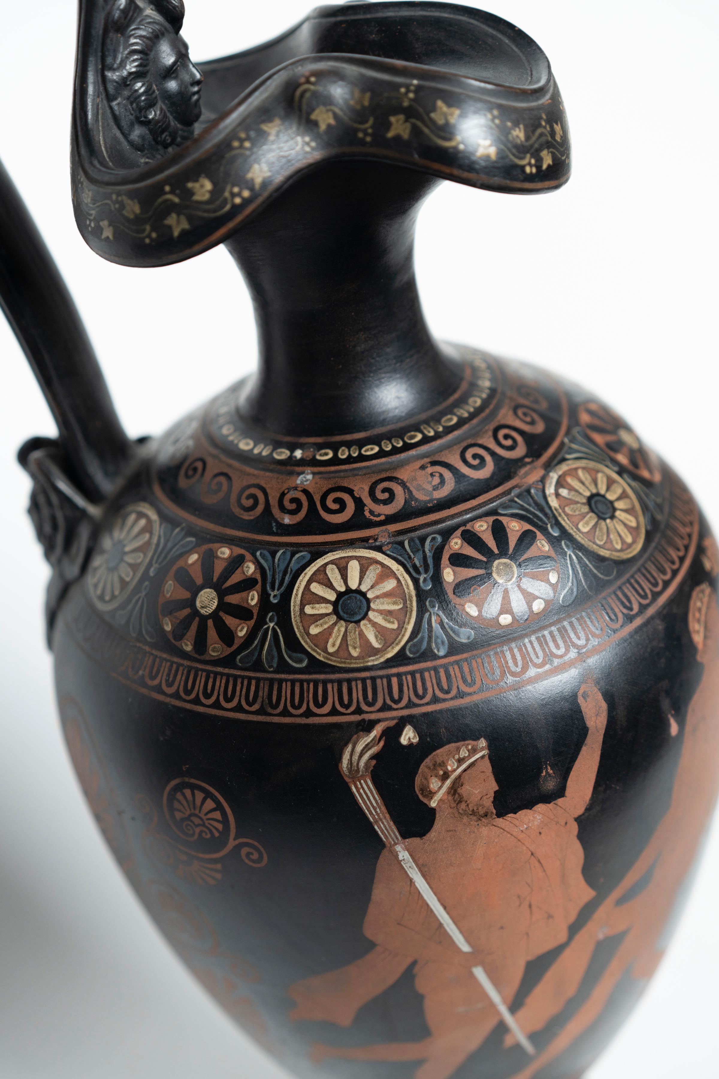 Neoclassical Grand Tour Etruscan Terracotta Ewer