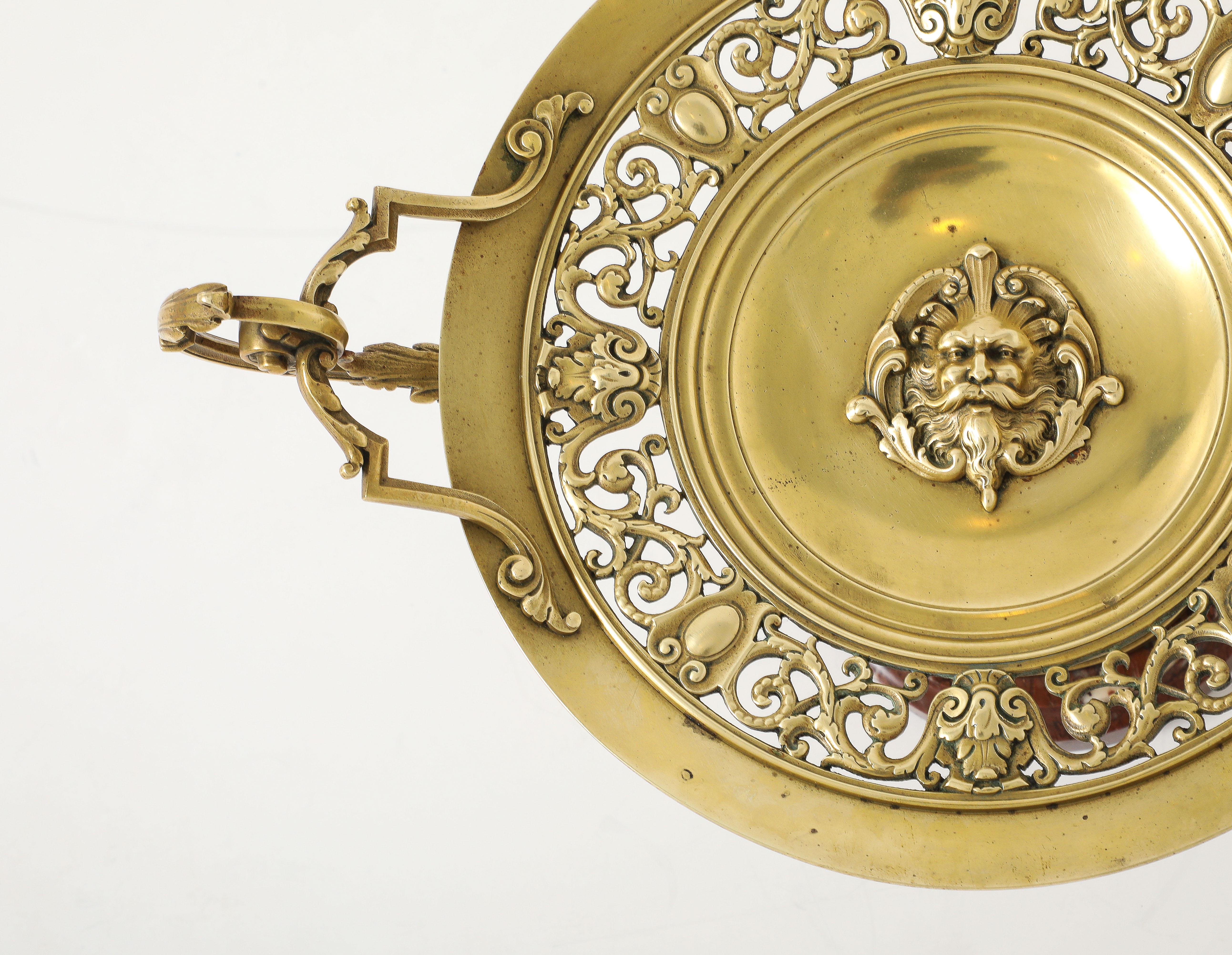 Grand Tour  Tazza in bronzo francese con base in marmo rosa in vendita 6