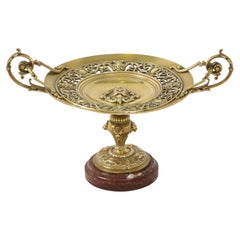 Grand Tour  French Bronze Tazza With Rose Marble Base