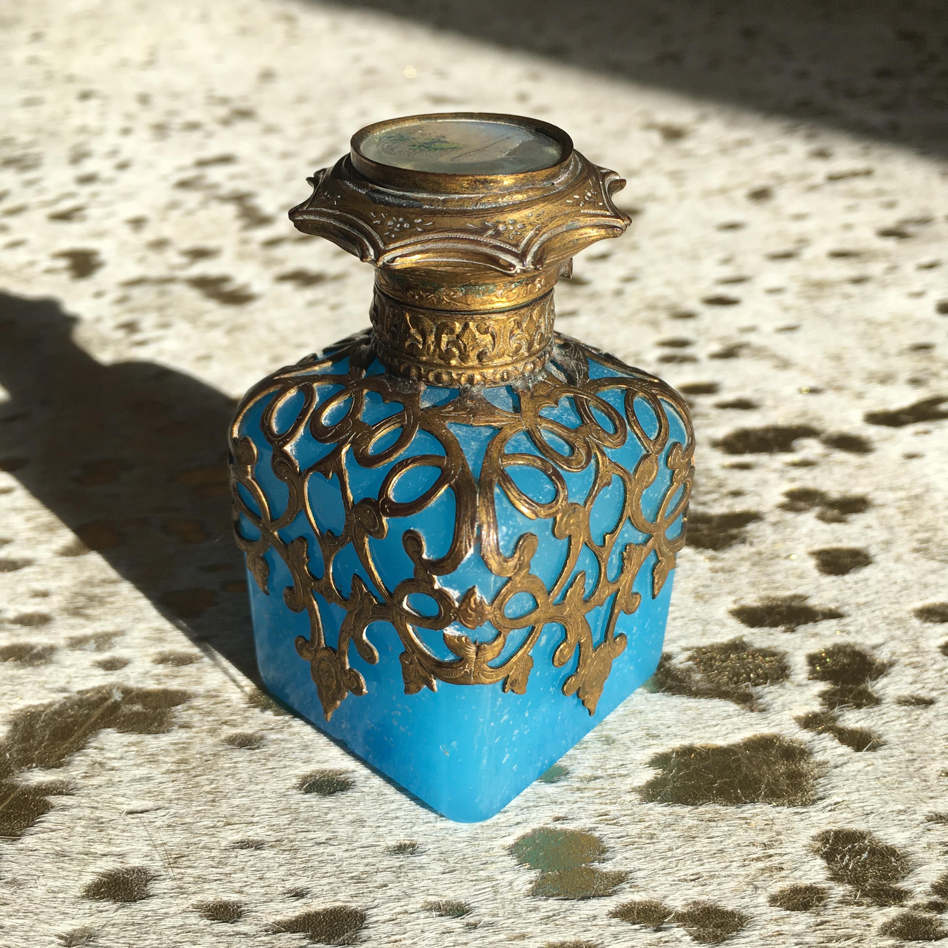 19th Century Grand Tour French Opaline Perfume Bottles, circa 1860