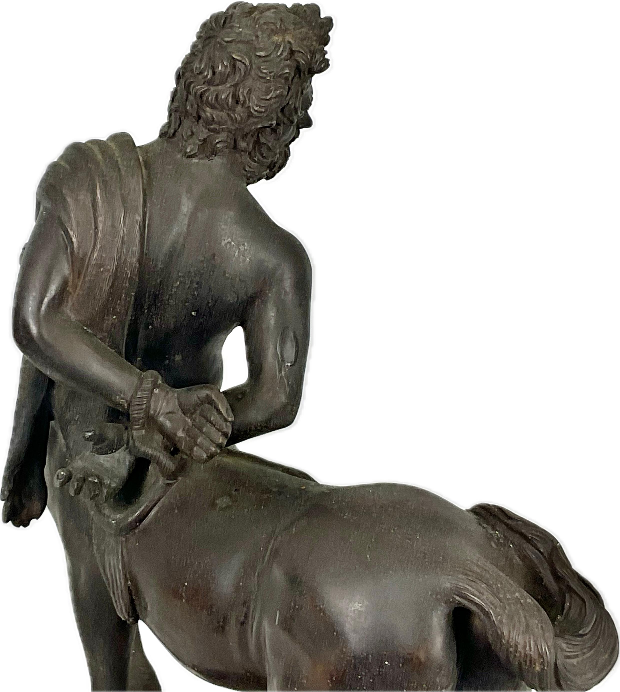 Grand Tour Furietti Centaur Bronze Sculpture On Marble Base 5