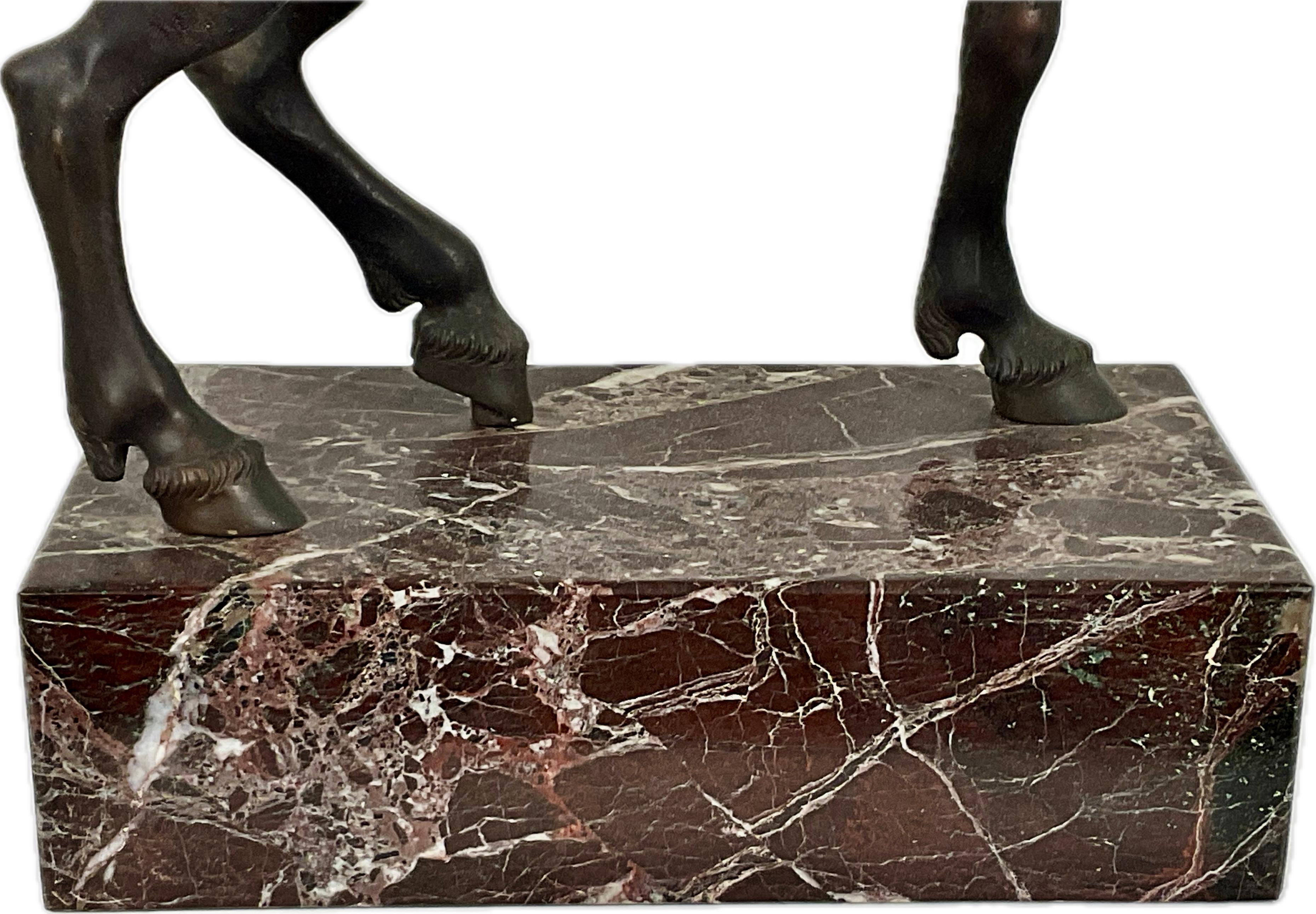 Grand Tour Furietti Centaur Bronze Sculpture On Marble Base In Good Condition In Bradenton, FL