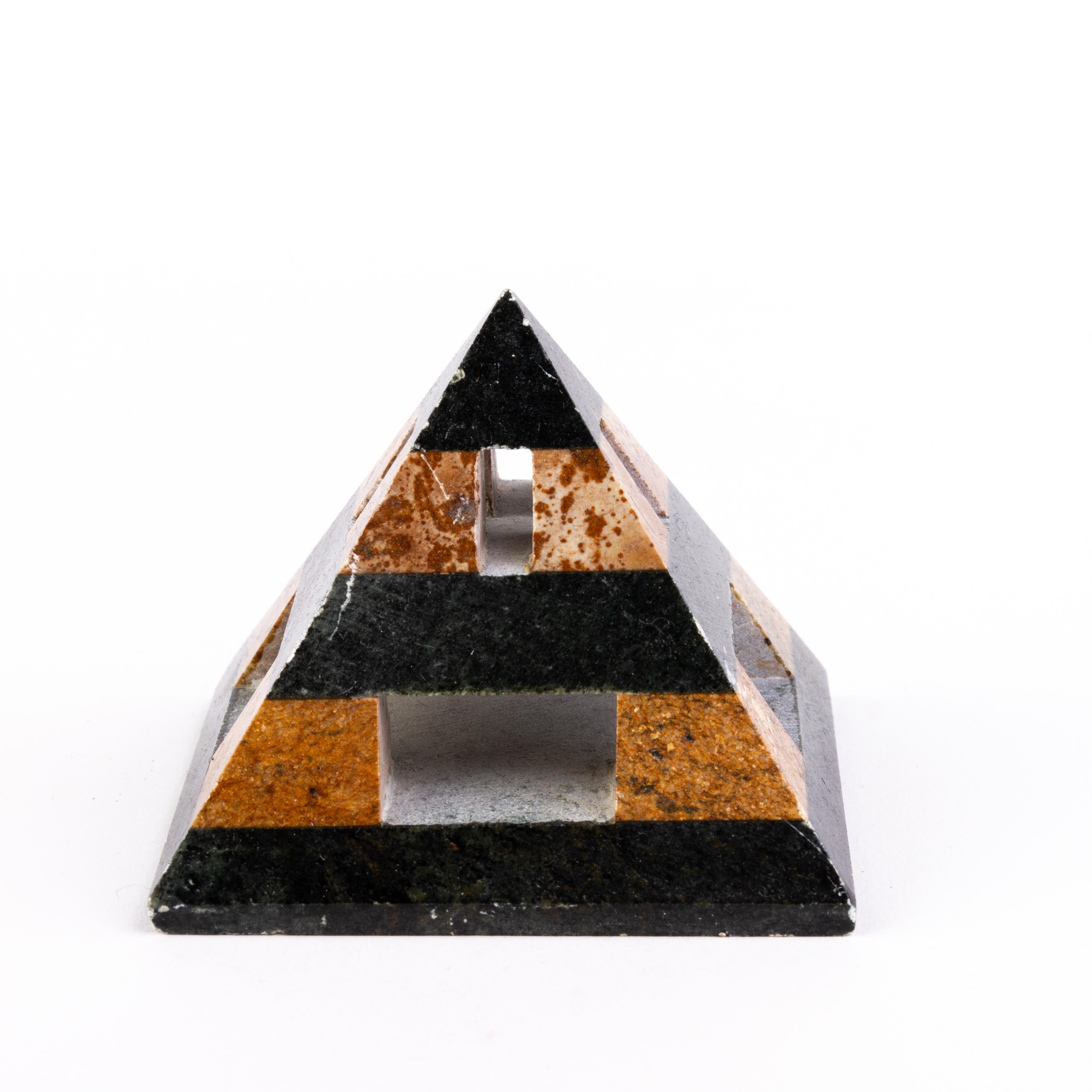 Grand Tour Geode Specimen Pyramid Desk Paperweight  In Good Condition For Sale In Nottingham, GB