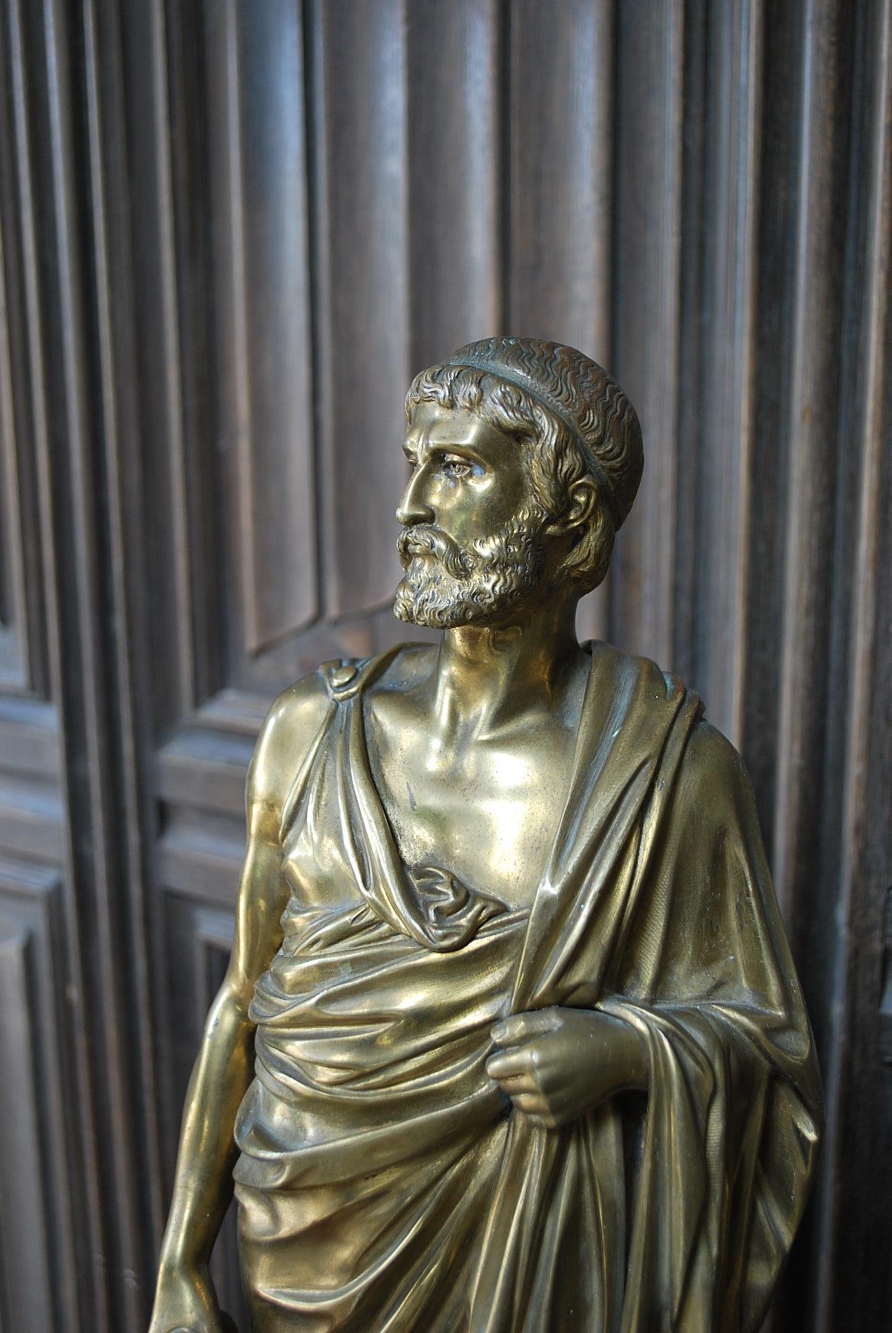 italien Érudit romain en bronze doré du Grand Tour en vente