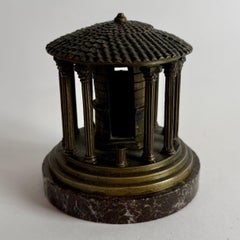Grand Tour in Bronze. Model of the Temple of Hercules Victor, Mid-19th Century