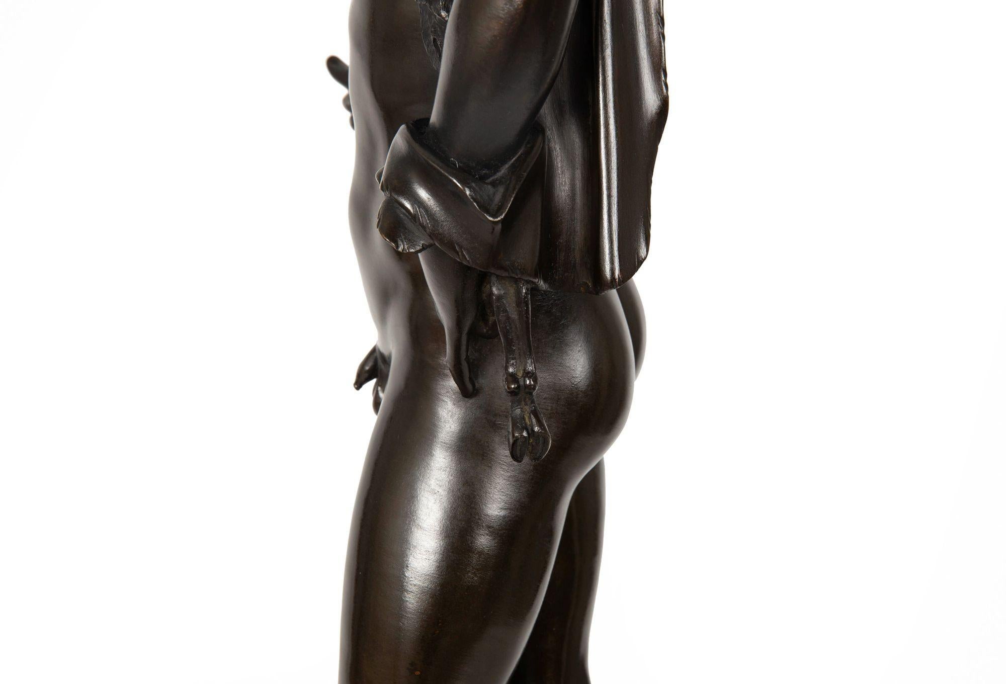 Grand Tour Italienische antike Bronzeskulptur des Narzissens von Giorgio Sommer, Grand Tour im Angebot 9