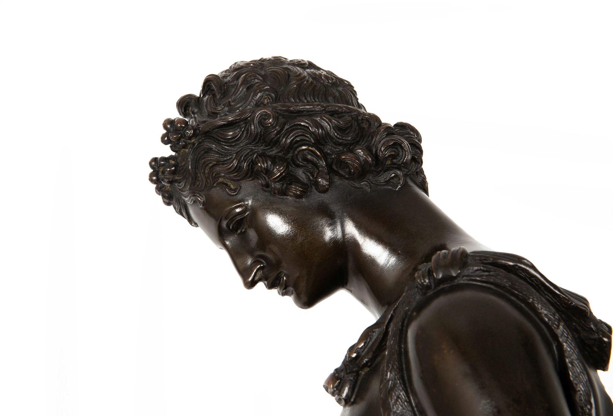Grand Tour Italienische antike Bronzeskulptur des Narzissens von Giorgio Sommer, Grand Tour im Angebot 11