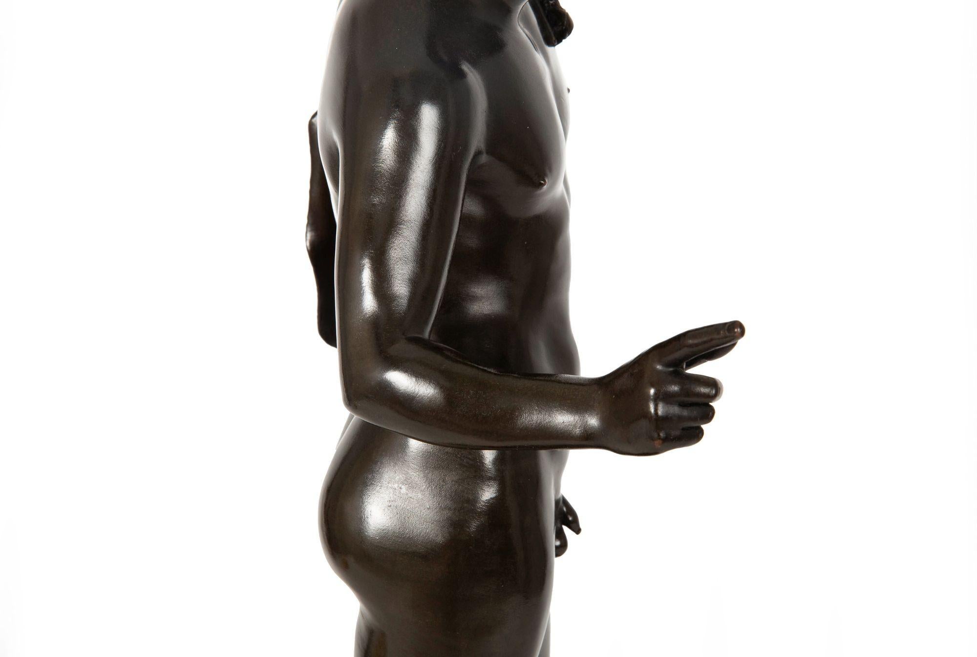 Grand Tour Italienische antike Bronzeskulptur des Narzissens von Giorgio Sommer, Grand Tour im Angebot 14