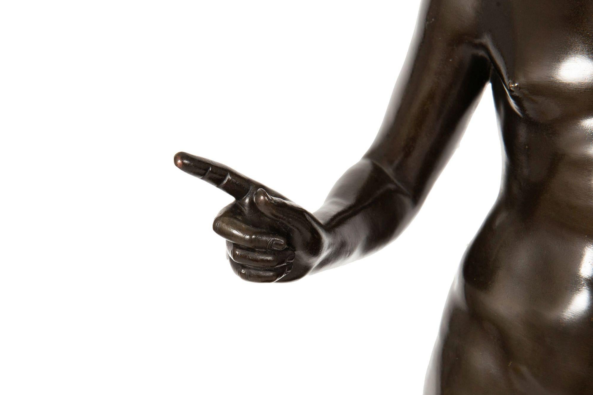 Grand Tour Italienische antike Bronzeskulptur des Narzissens von Giorgio Sommer, Grand Tour im Angebot 15