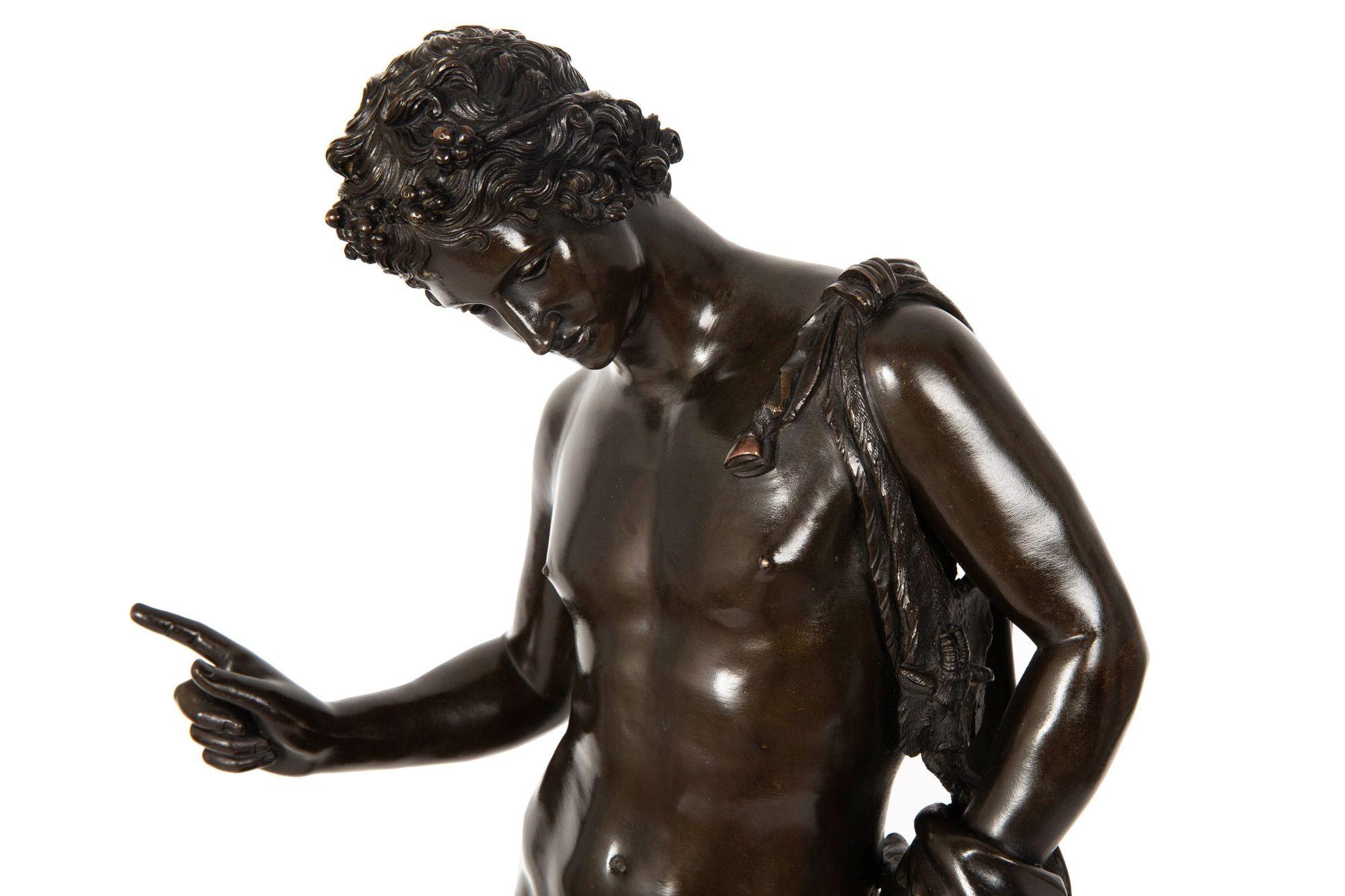 Grand Tour Italienische antike Bronzeskulptur des Narzissens von Giorgio Sommer, Grand Tour im Angebot 2
