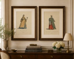 Grand Tour Italian Costume Prints, Naples & Ischia Ladies, Set of 2, 1749