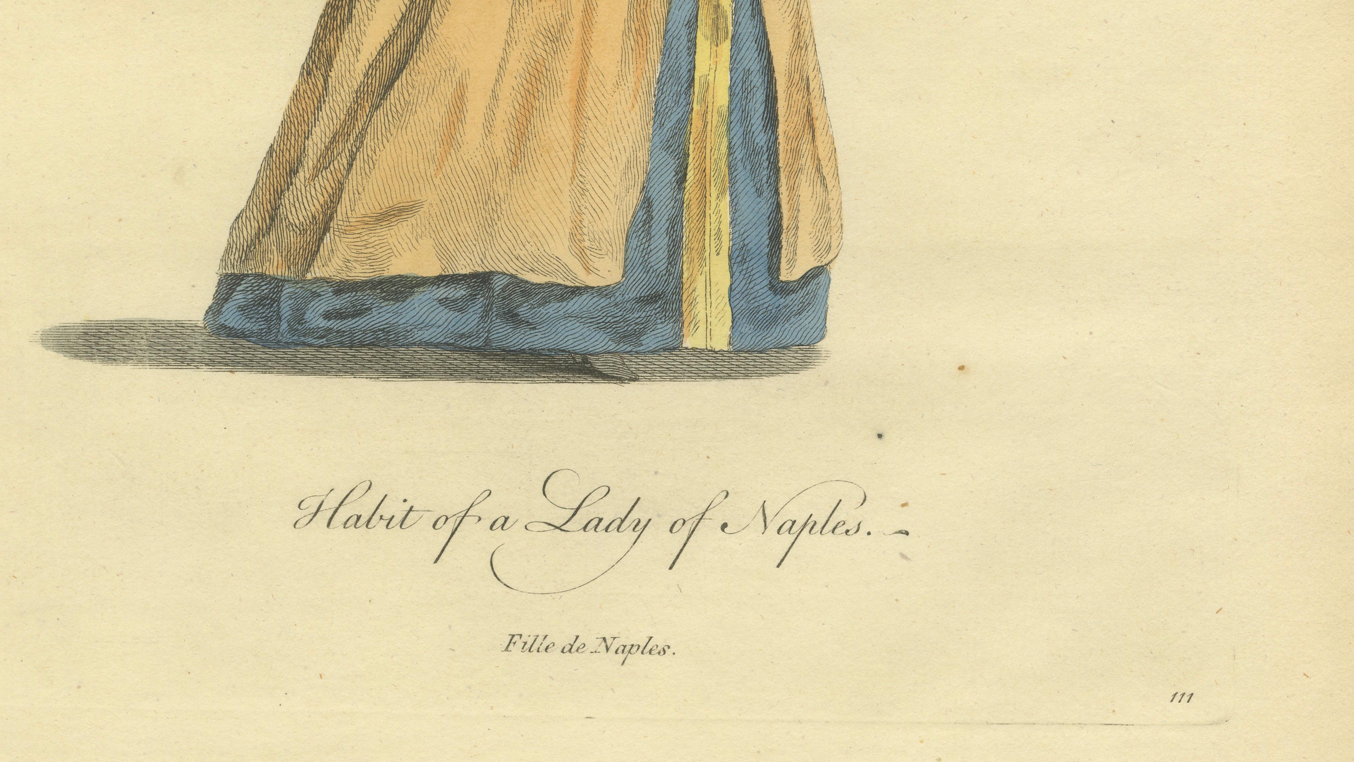 Grand Tour Italian Costume Prints, Naples & Ischia Ladies, Set of 2, 1749