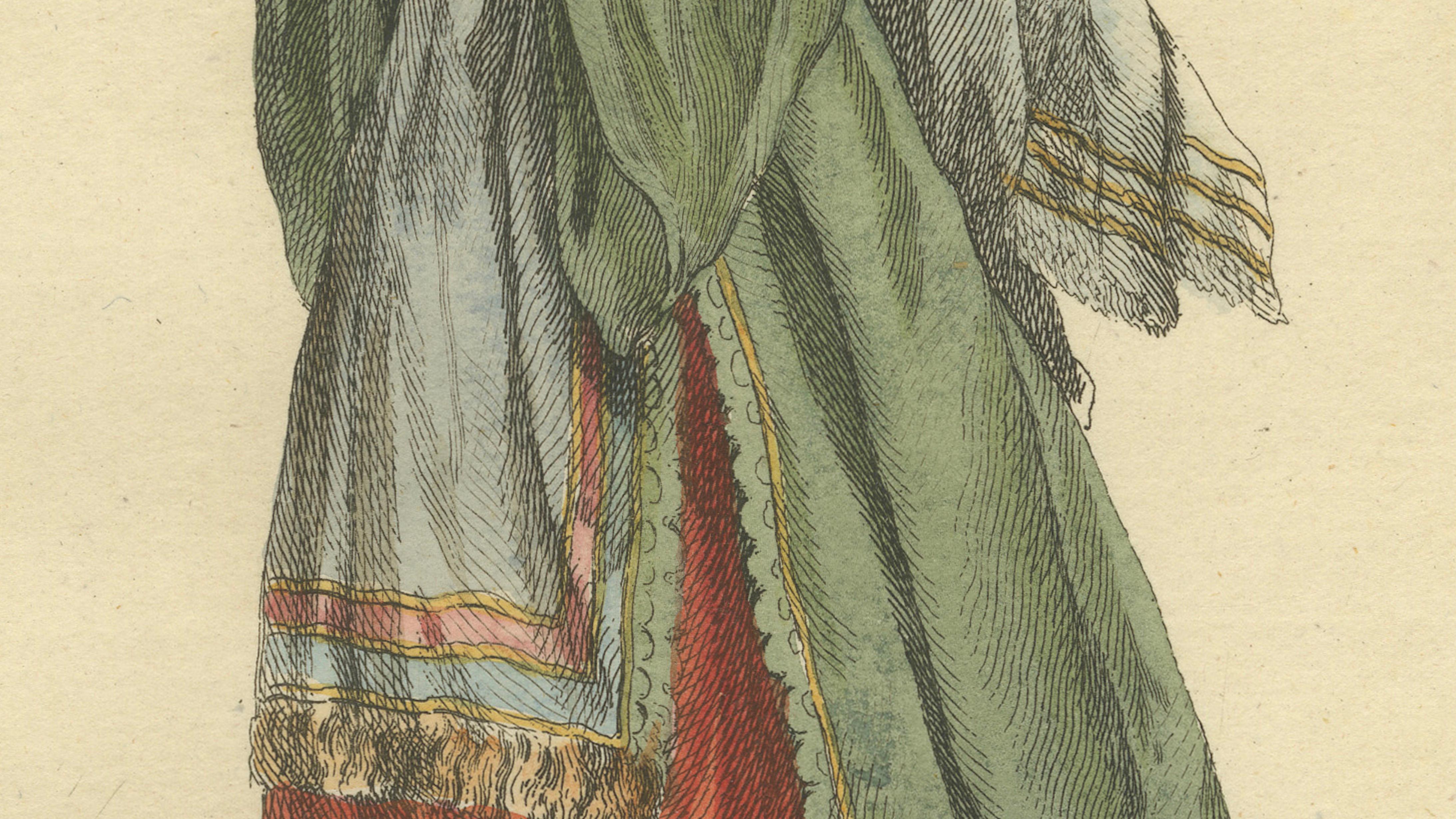 Grand Tour Italian Costume Prints, Naples & Ischia Ladies, Set of 2, 1749