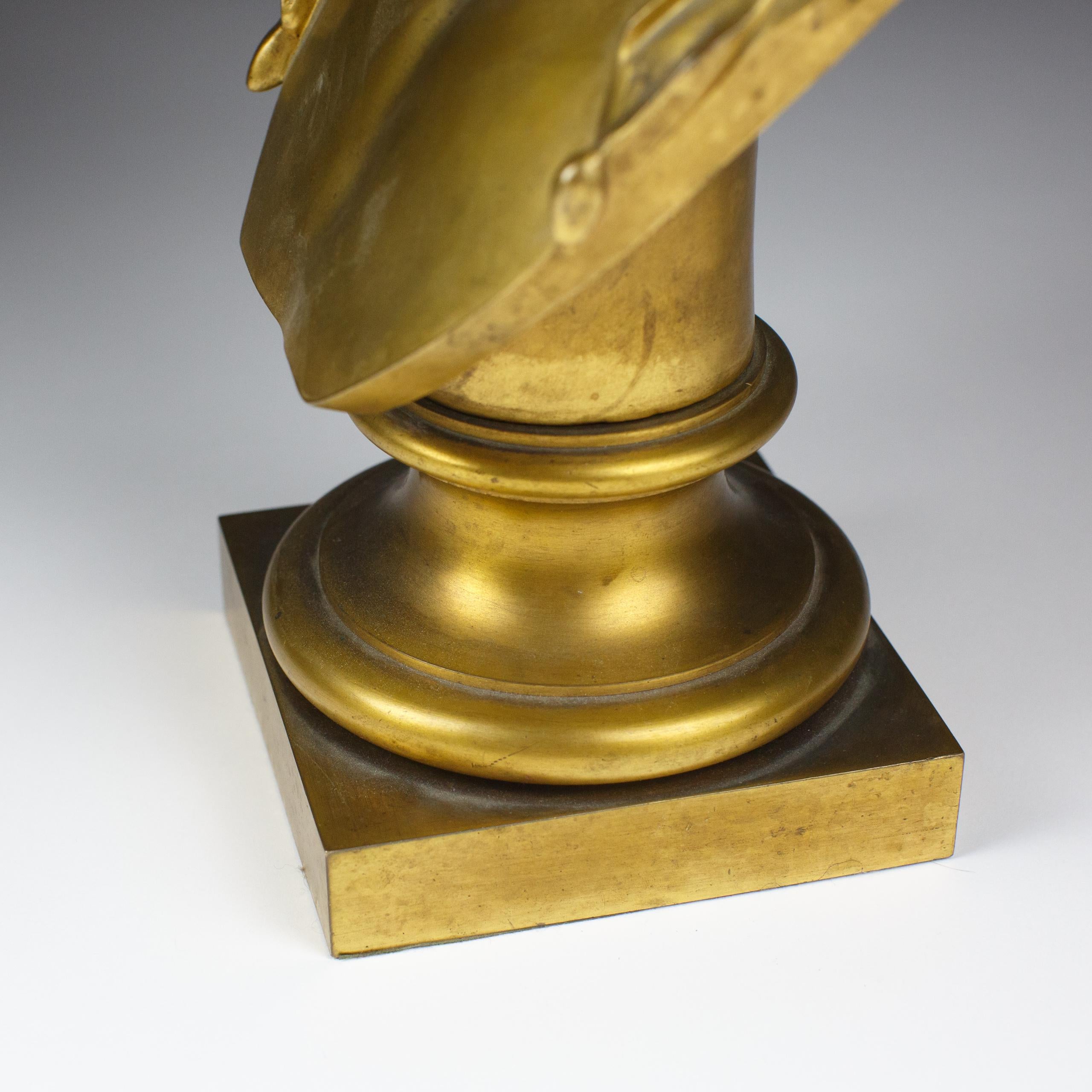 Busto in bronzo dorato Grand Tour di Antinoo come Dioniso in vendita 2