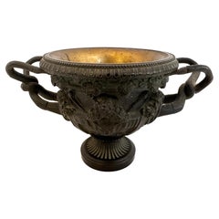 Grand Tour Italian Neoclassical Patinated Bronze Urn Warwick Vase