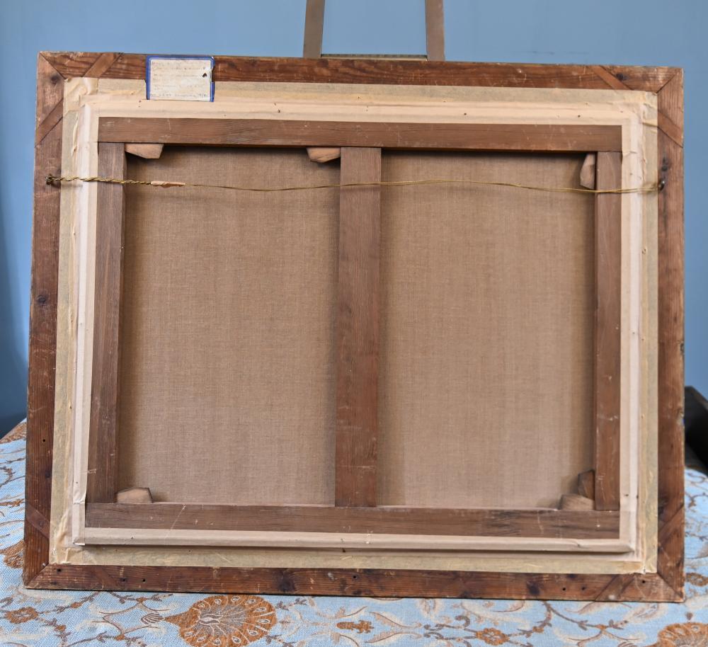 Estás viendo una magnífica pintura al óleo Grand Tour de una clásica escena italianizante
El paisaje muestra viajeros y jinetes junto a una fuente arquitectónica
Alrededor de 1780
Creemos que fue pintado por un artista holandés, seguidor / al estilo