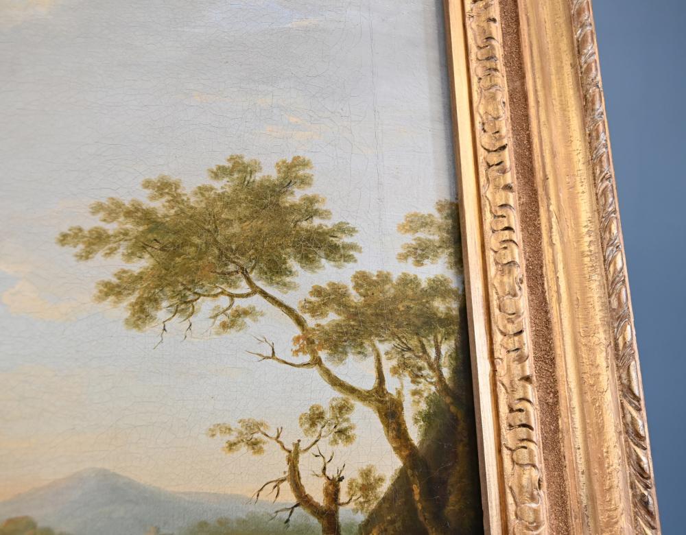 Grand Tour Italianate Oi Pintura Paisaje Según Jan Miel 1780 en Bueno estado para la venta en Potters Bar, GB