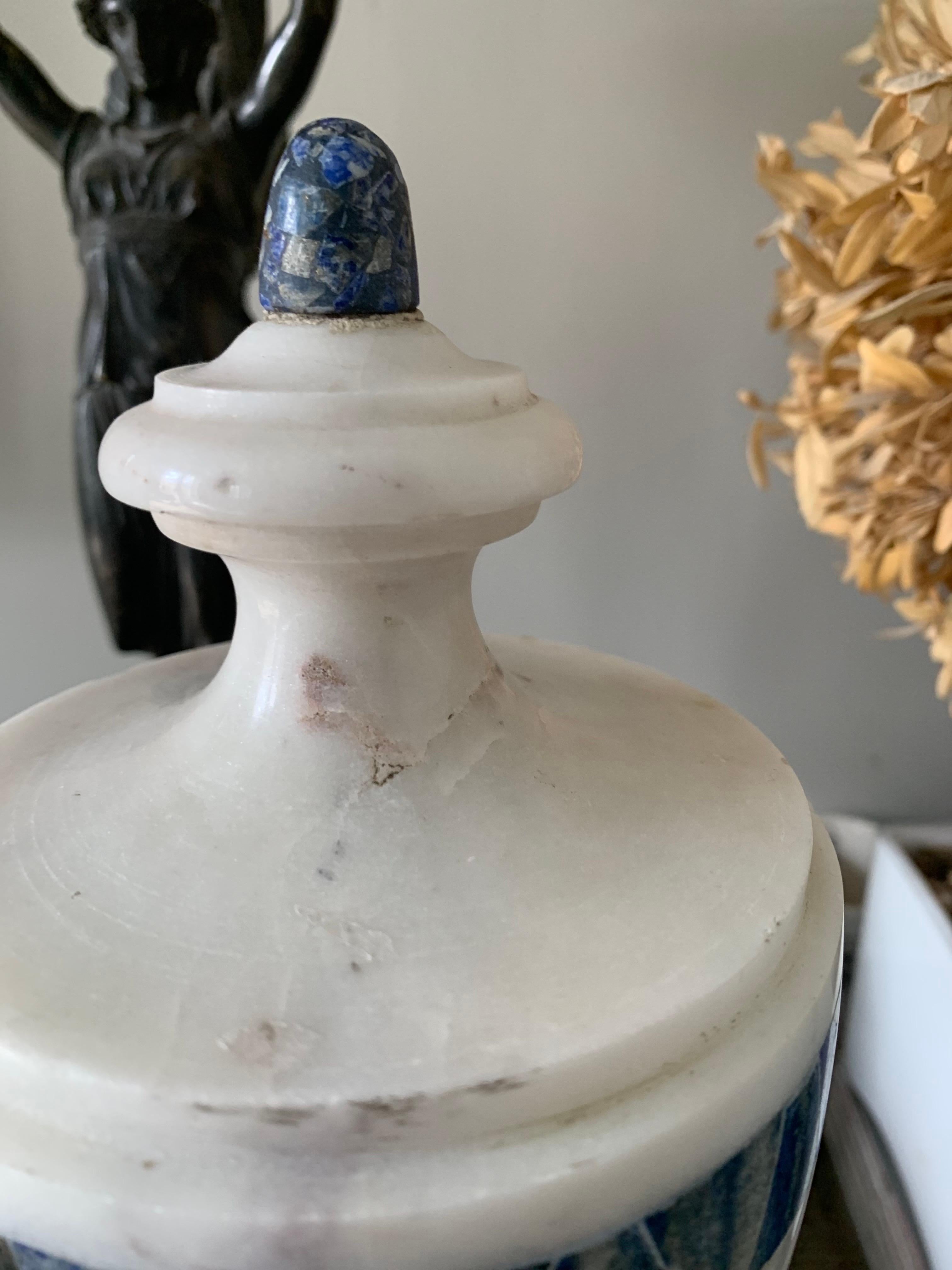 Jarrón Urna de Lapislázuli y Mármol Grand Tour en venta 5