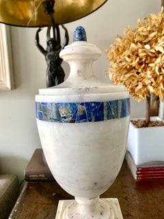 Grand Tour Lapis Lazuli and Marble Urn Vase