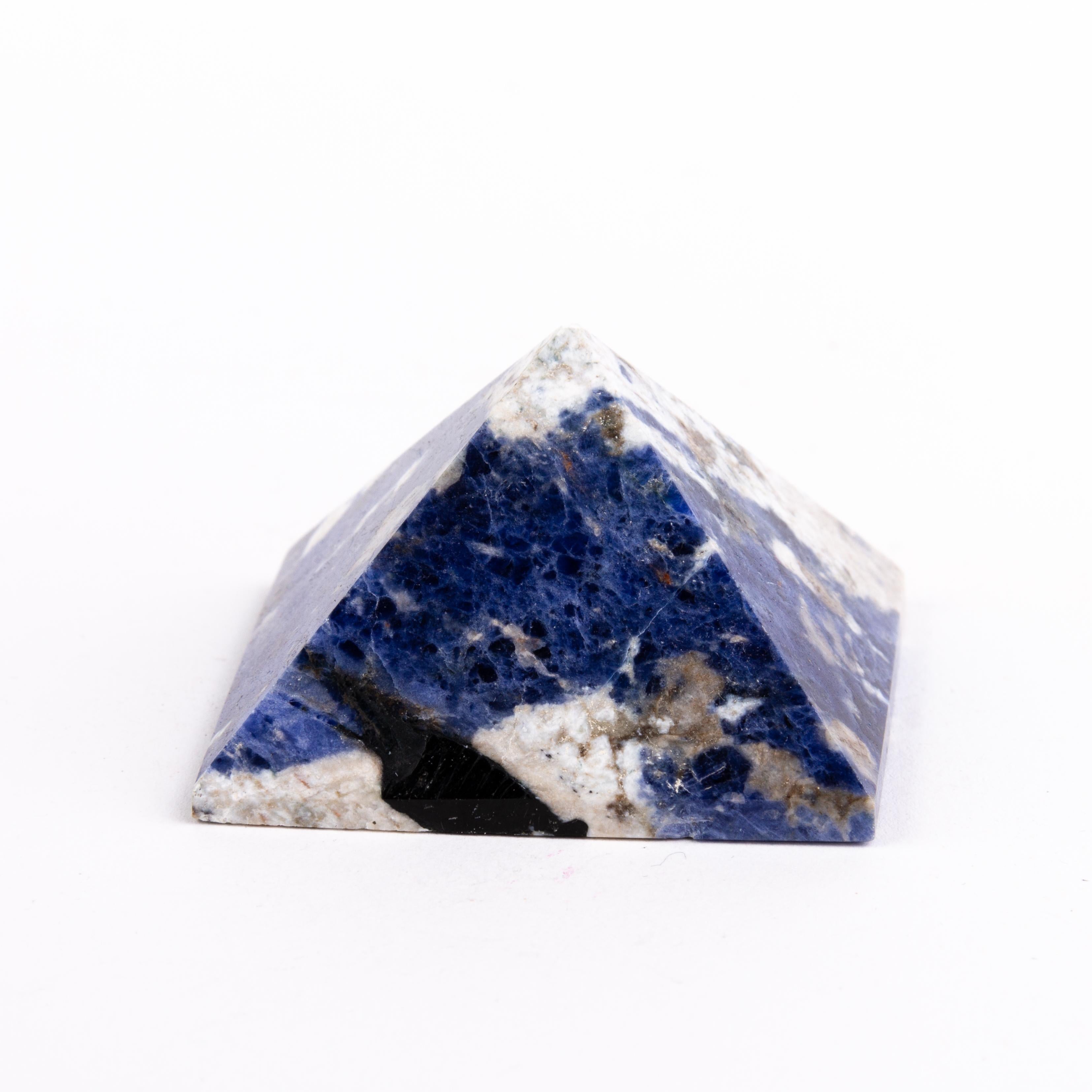 Grand Tour Lapis Lazuli Specimen Pyramid Desk Paperweight  In Good Condition For Sale In Nottingham, GB