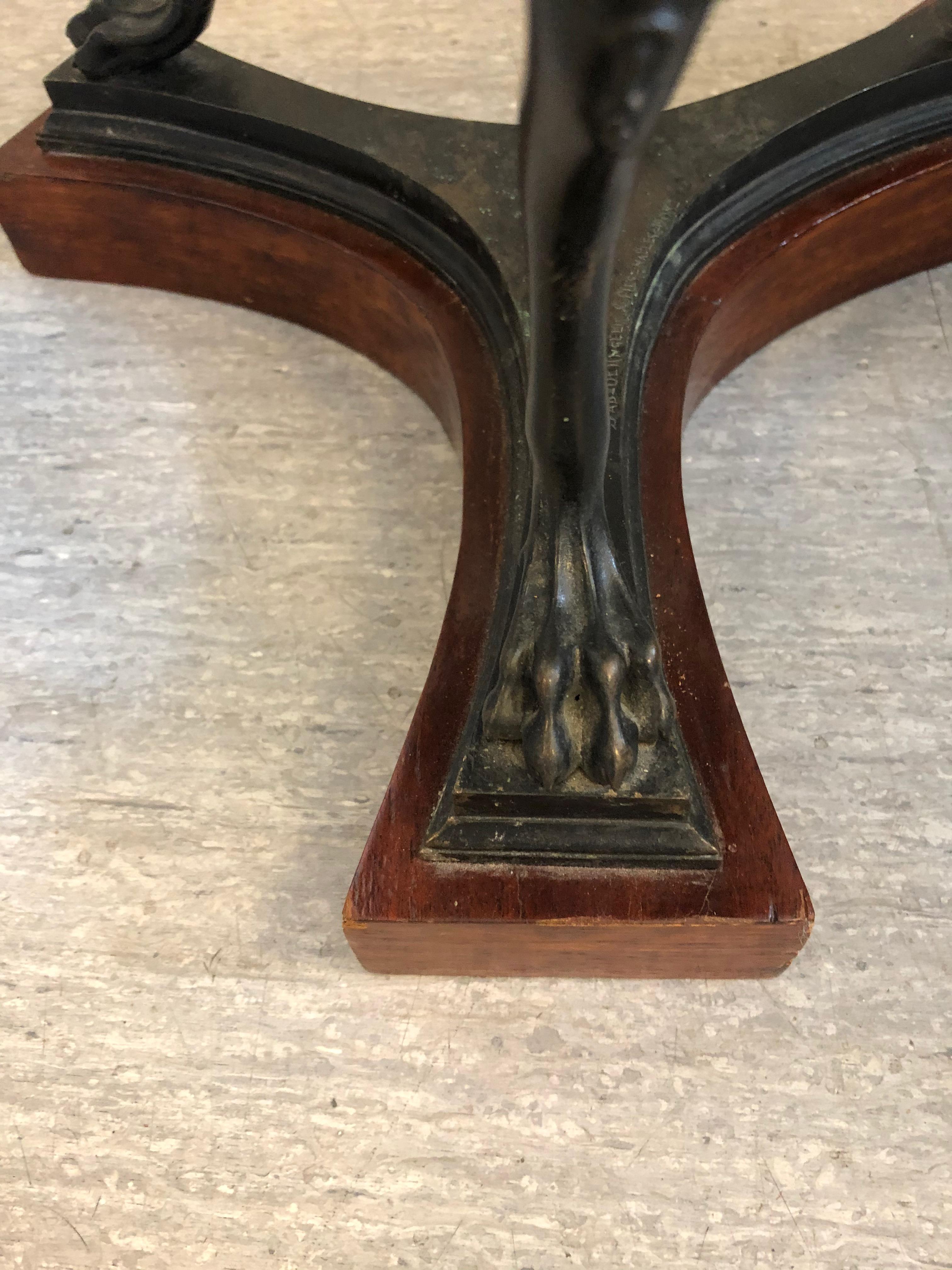 A low bronce-table made by Sabatino De Angelis in Naples, dated 1908.