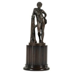 Scultura in bronzo di nudo maschile Grand Tour