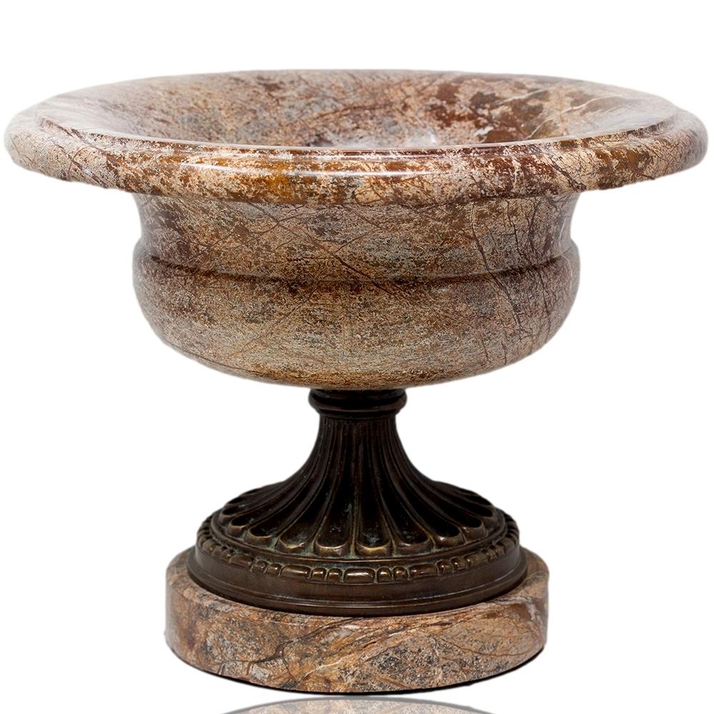 Grand Tour Marmor und Bronze Tazza Urnenaufsatz im Zustand „Gut“ im Angebot in Newark, England