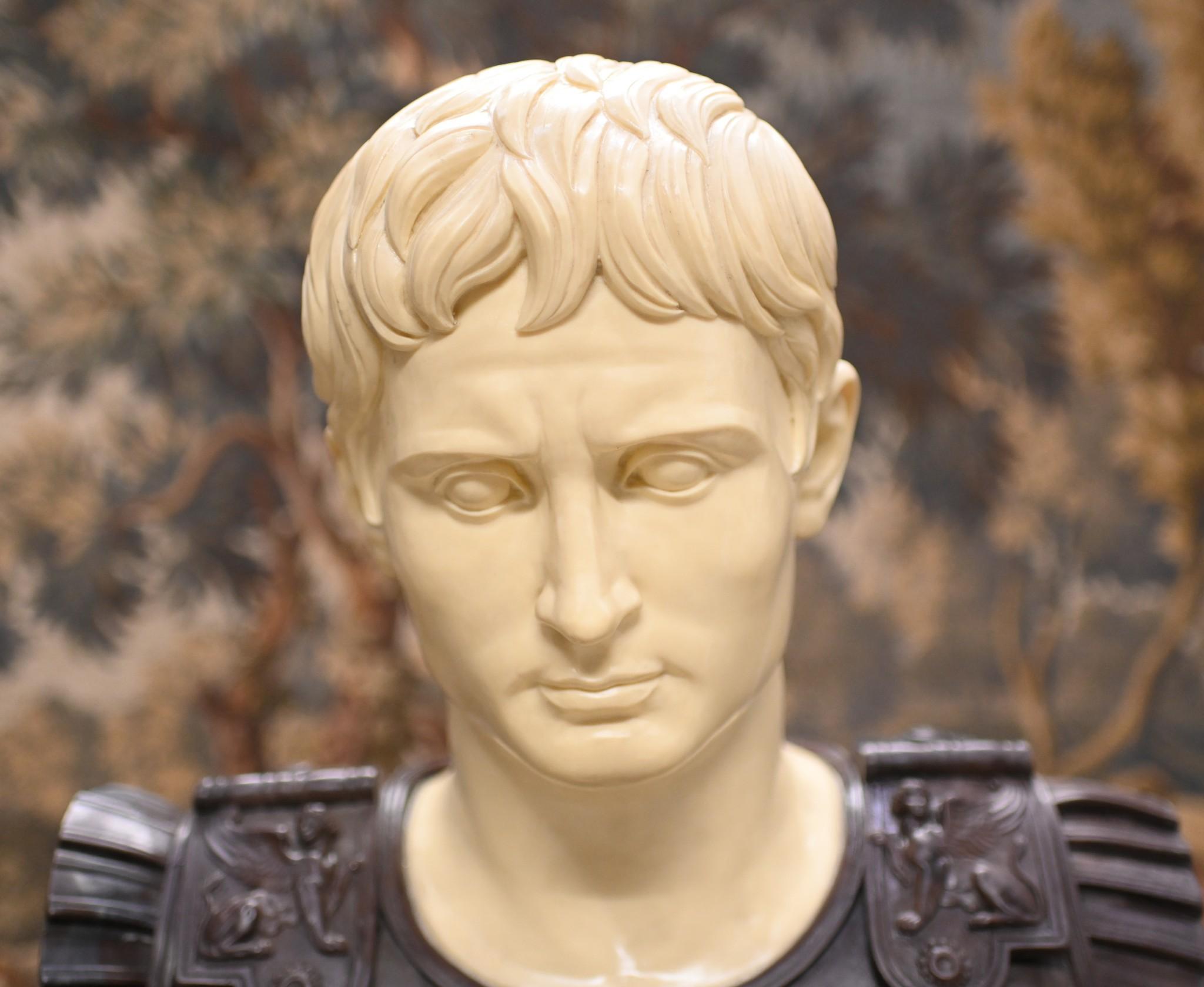 Grand Tour Marble Bust Julius Caesar Signed G.Ruggeri 5
