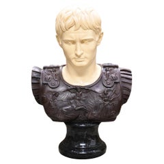Vintage Grand Tour Marble Bust Julius Caesar Signed G.Ruggeri