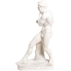 Grand Tour Marble Reduction of Canova’s Damoxenos the Boxer, 19th Century