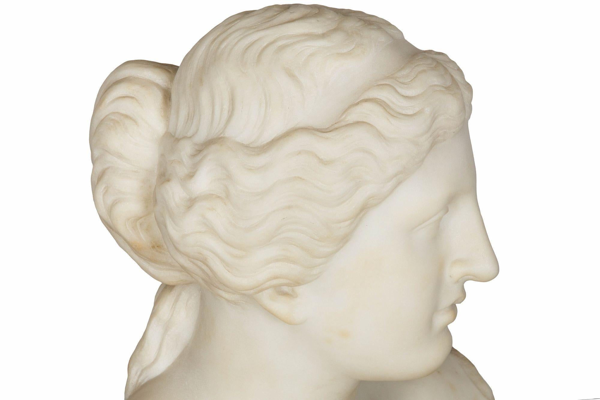 Statua di scultura in marmo Grand Tour Busto di Venere di Milo dopo l'Antico in vendita 8