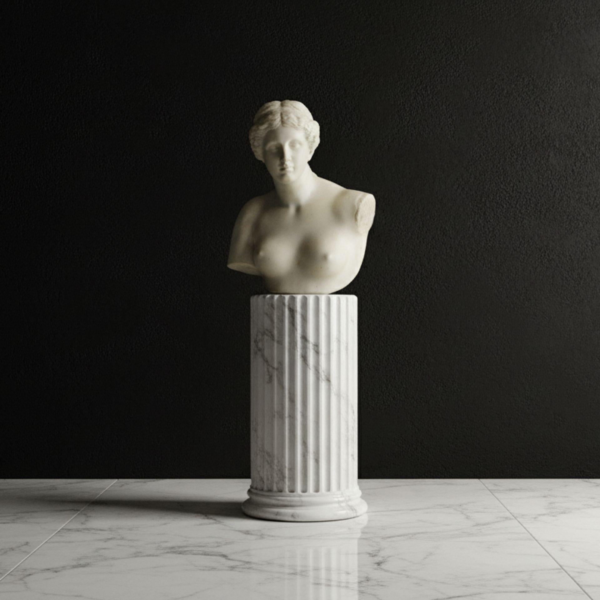 MODELLO GRAND TOUR DELLA VENERE DI MILO DOPO L'ANTICHITÀ

Italiano  una copia della fine del XIX o dell'inizio del XX secolo dell'originale di Antiquity  scolpito da un unico blocco di marmo di Carrara  senza segno

rif. 503CJG12W

21