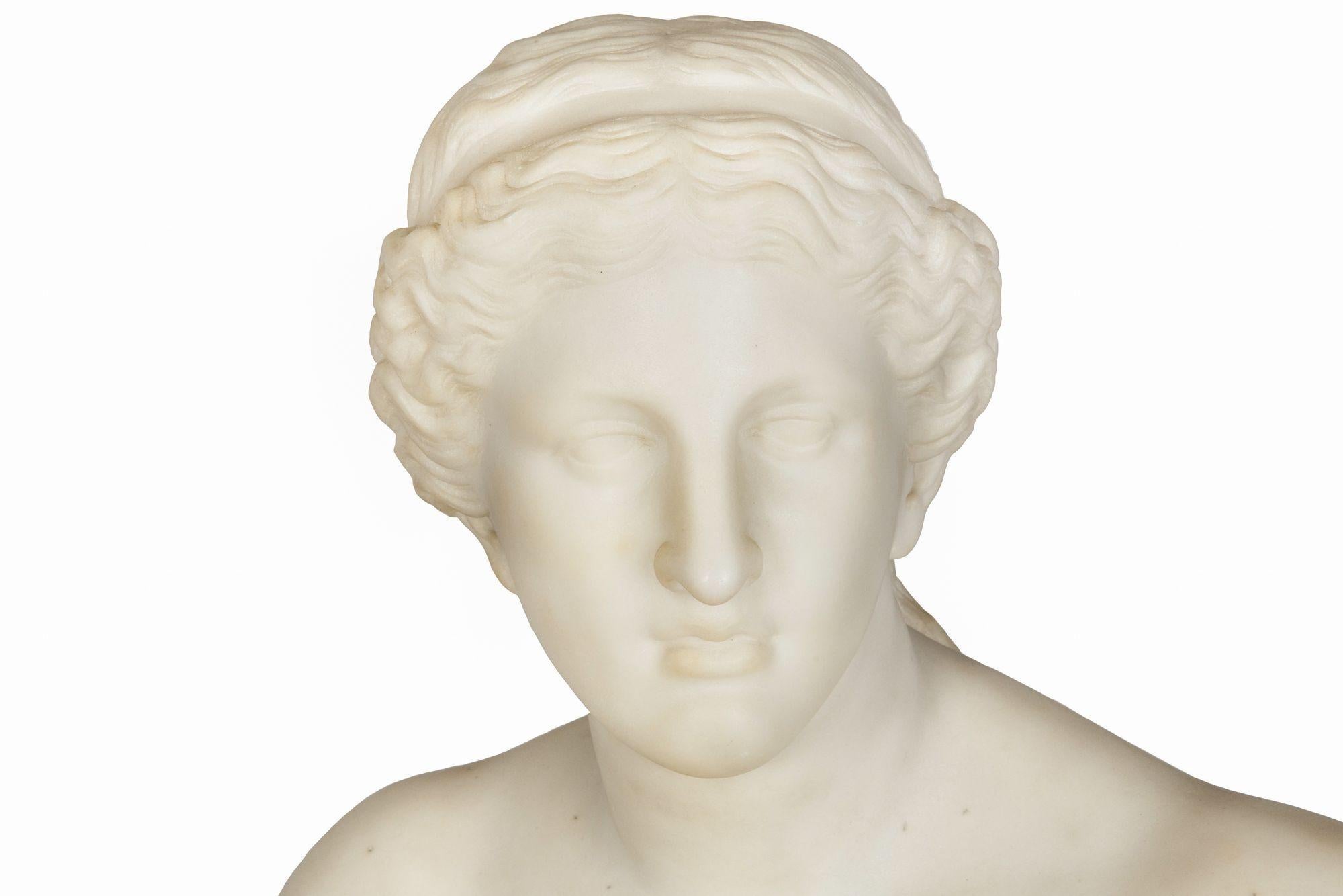 Statua di scultura in marmo Grand Tour Busto di Venere di Milo dopo l'Antico in vendita 1