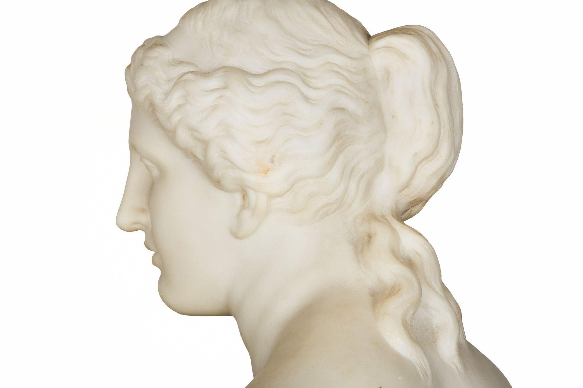 Statua di scultura in marmo Grand Tour Busto di Venere di Milo dopo l'Antico in vendita 3
