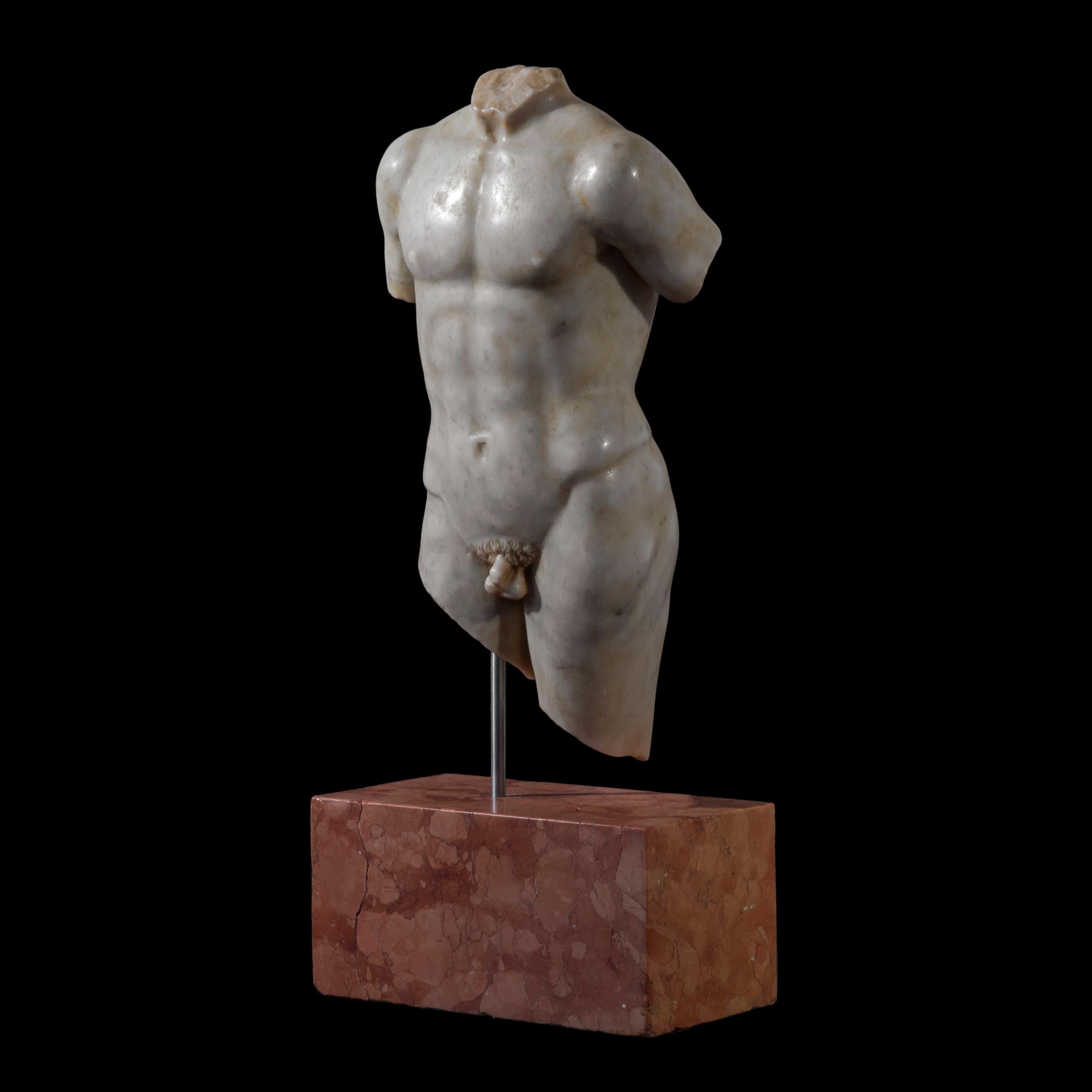 Italian Grand Tour Marble Torso of an Athlete