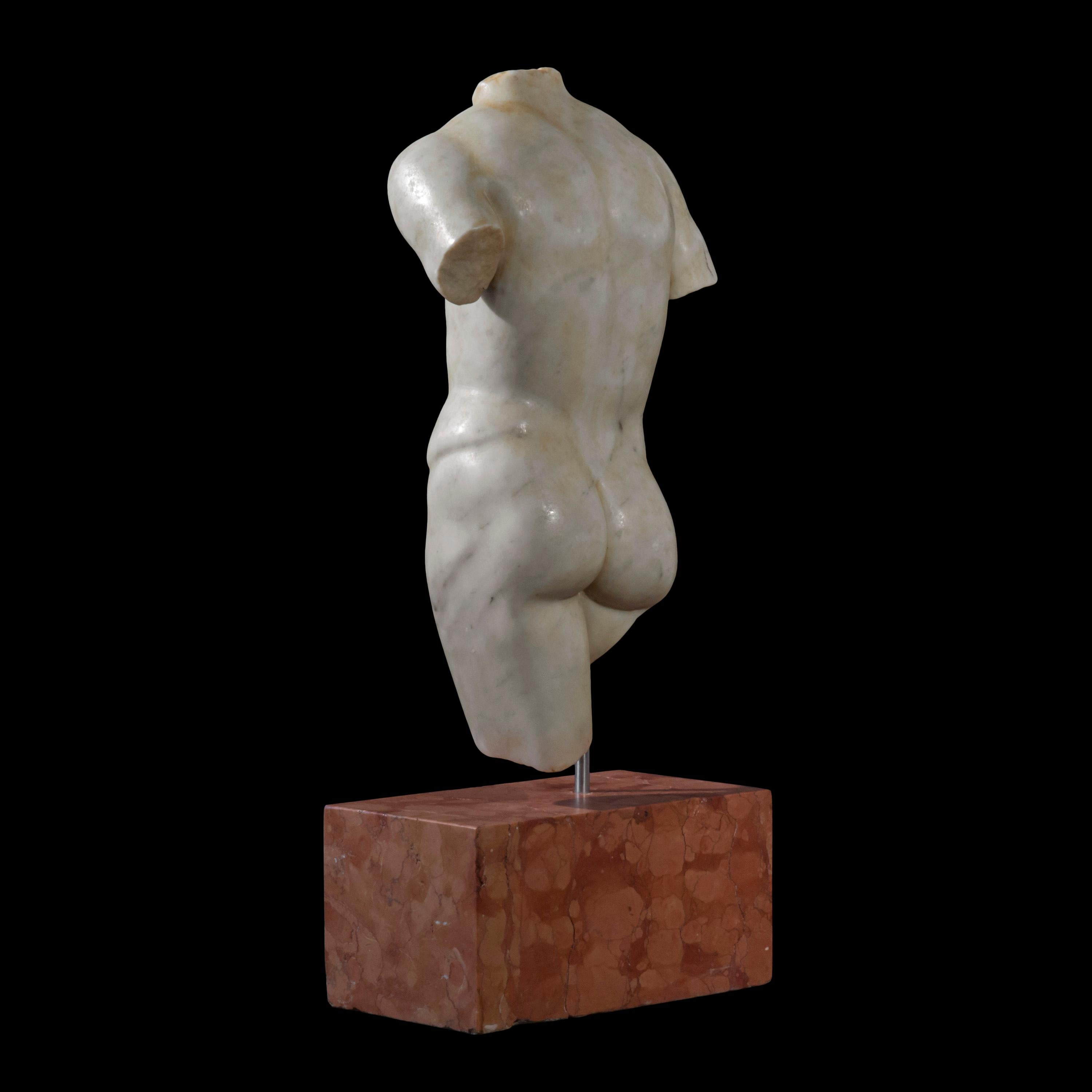 20th Century Grand Tour Marble Torso of an Athlete