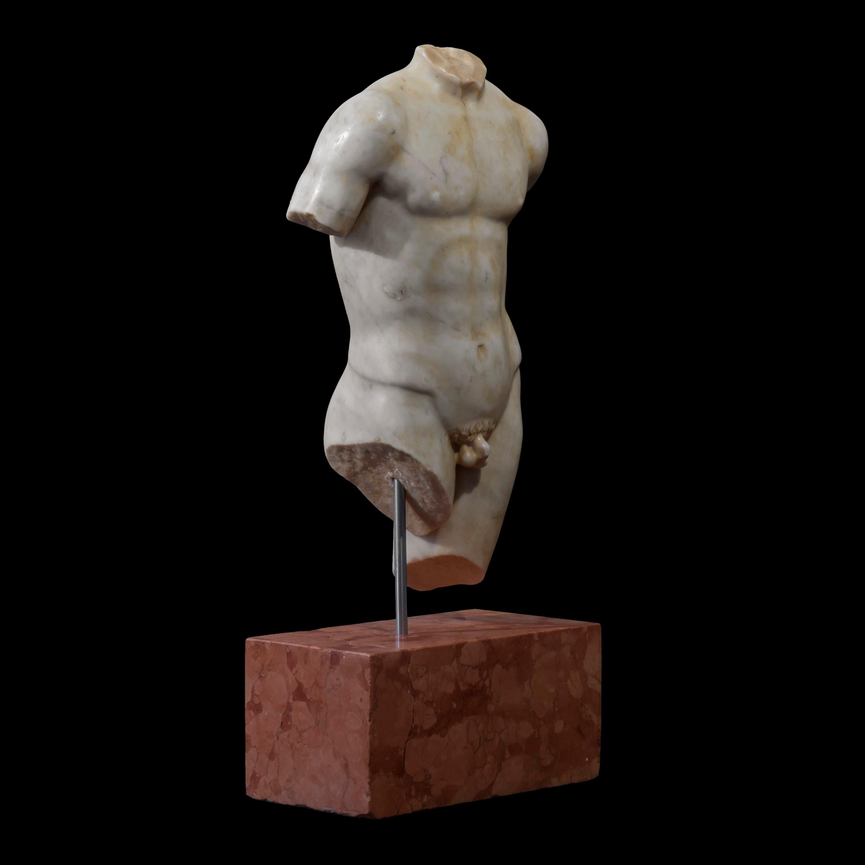 Carrara Marble Grand Tour Marble Torso of an Athlete