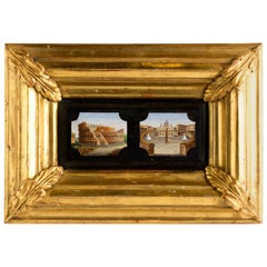 Grand Tour Micormosaic Onyx Paperweight, Italy, Mid-19th Century