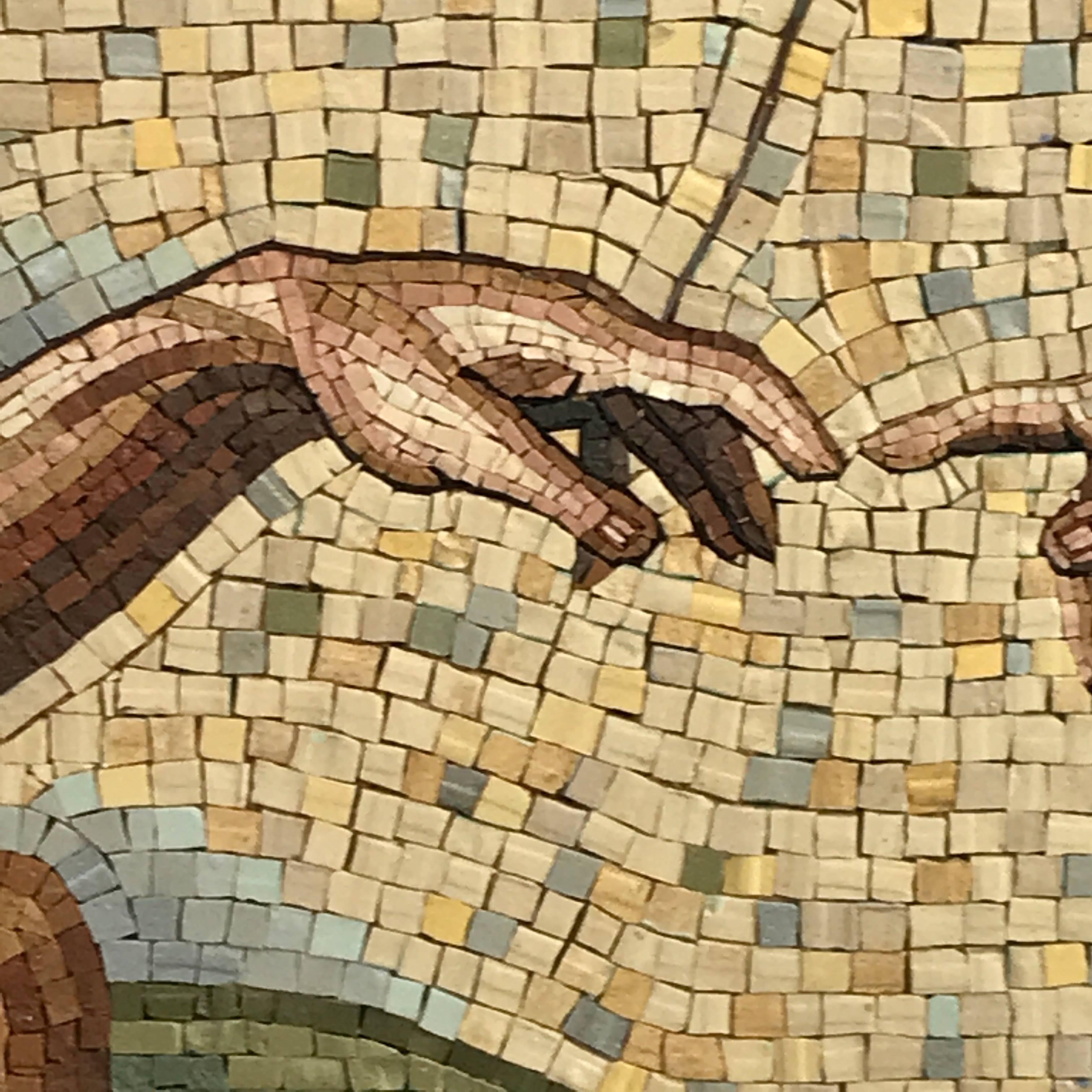 Italian Grand Tour Micro Mosaic Detail of Michelangelo's Creazione di Adamo