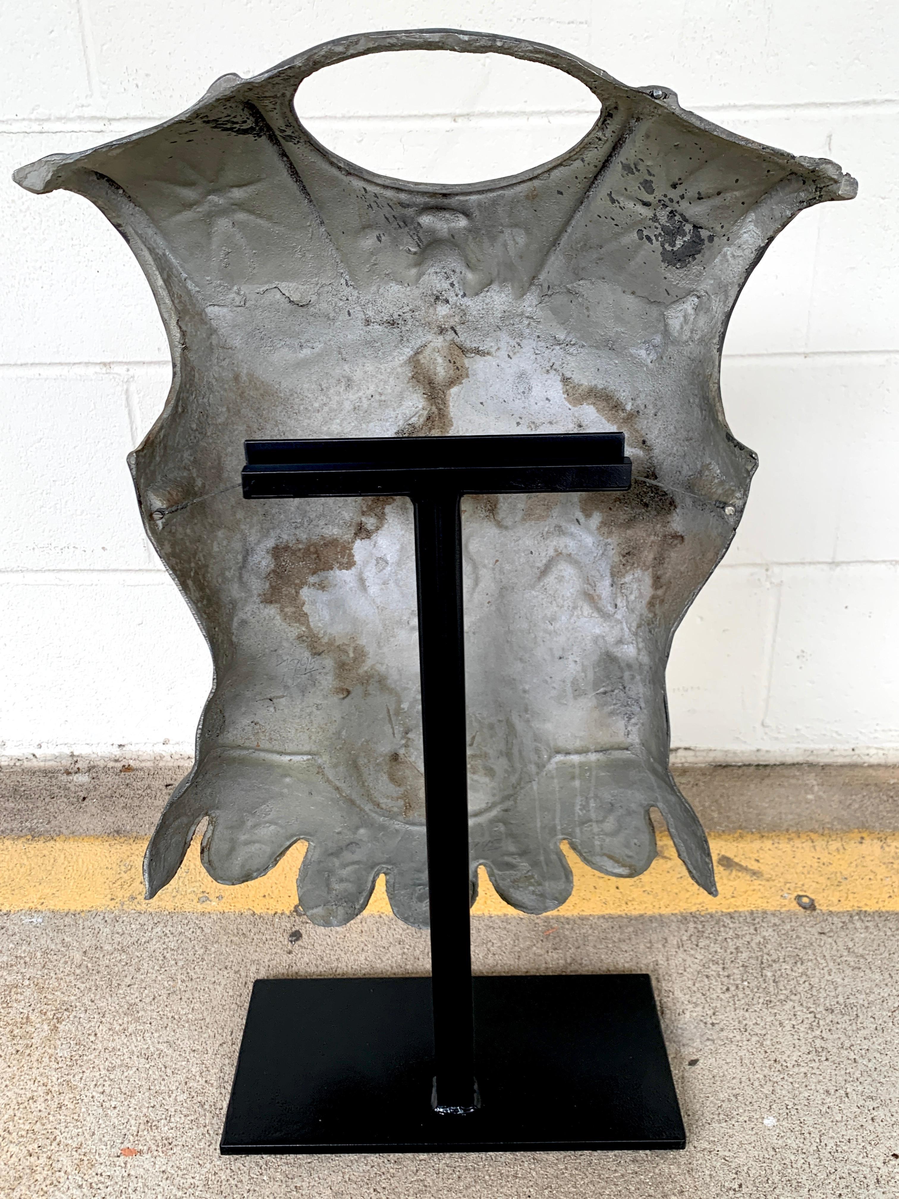 Metal Grand Tour Model of a Roman Breast Plate, Museum Mounted