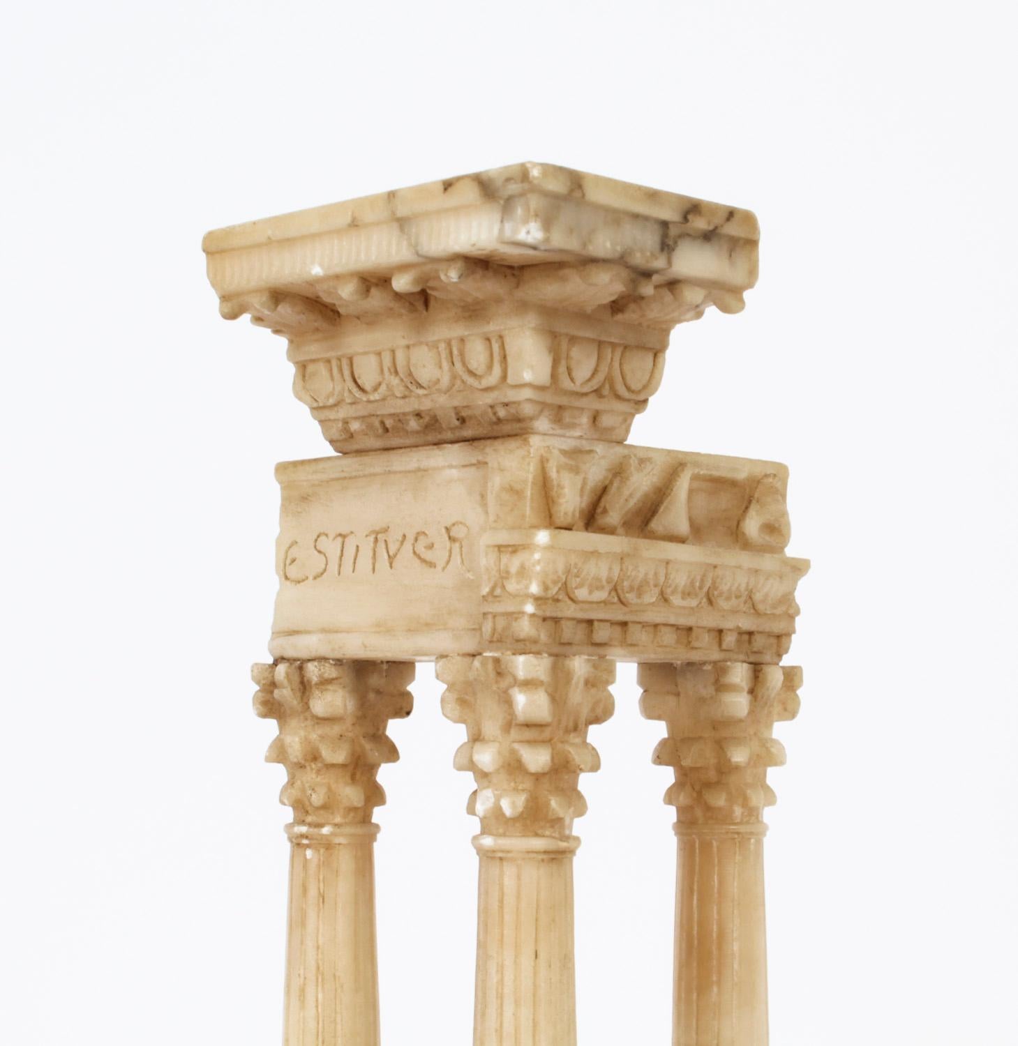 Grand Tour Model of Temple of Vespasian and Titus Ruin, Mid-20th Century 5