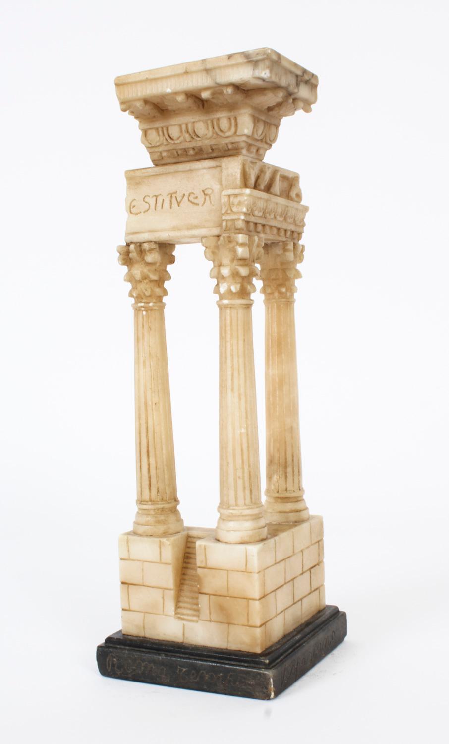Grand Tour Model of Temple of Vespasian and Titus Ruin, Mid-20th Century 15
