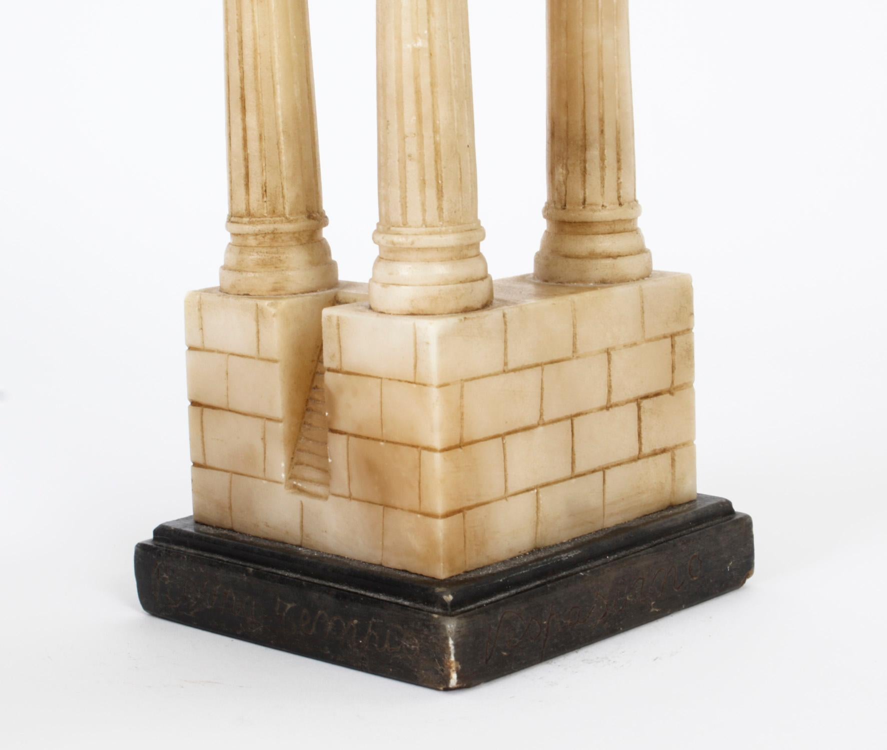 Grand Tour Model of Temple of Vespasian and Titus Ruin, Mid-20th Century 3